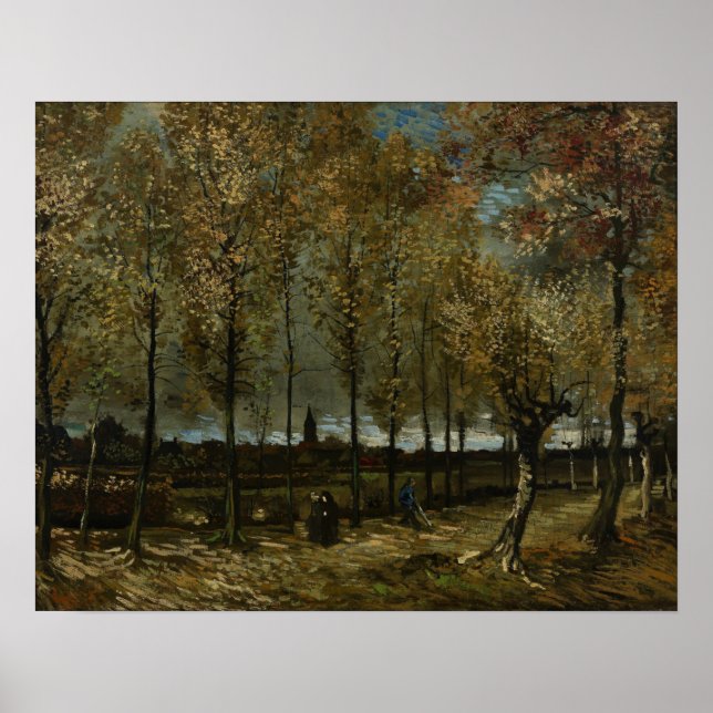 Affiche Van Gogh - Poplars Près De Nuenen (Devant)