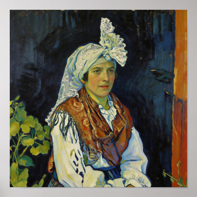 Affiche Van Gogh Portrait of Peasant Woman (Devant)