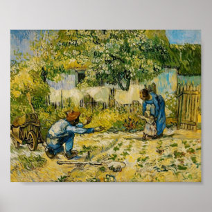 Affiche Van Gogh - Premiers pas (après Millet)