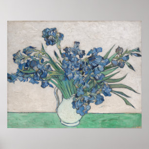Affiche Van Gogh Purple Irises Vase Floral Peinture