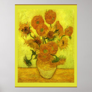 Affiche Van Gogh - Quatorze tournesols,