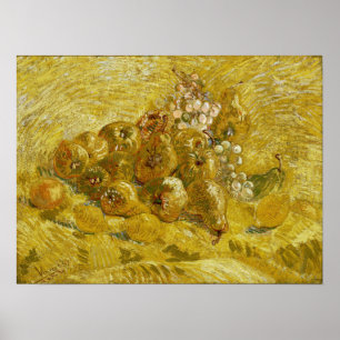 Affiche Van Gogh - Quinces, Citrons, Poires Et Raisins