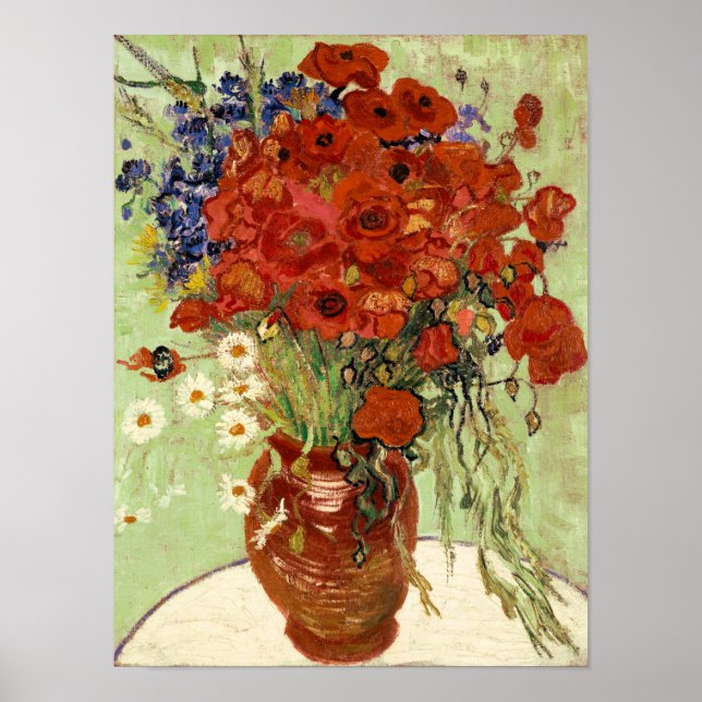 Affiche Van Gogh Red Poppies Encore Vie (Devant)