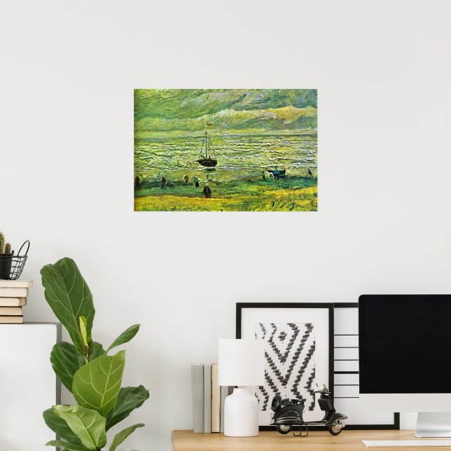 Affiche Van Gogh - Rivages de Scheveningen, (Bureau à domicile)