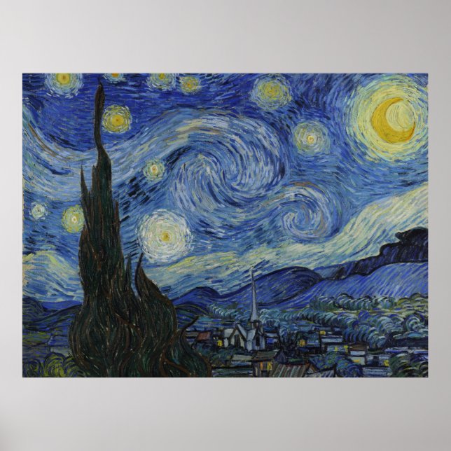 Affiche Van Gogh, Starry Nigh, classic painting (Devant)