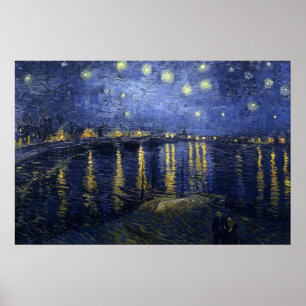 Affiche van Gogh - Starry Night Over the Rhone (1888)