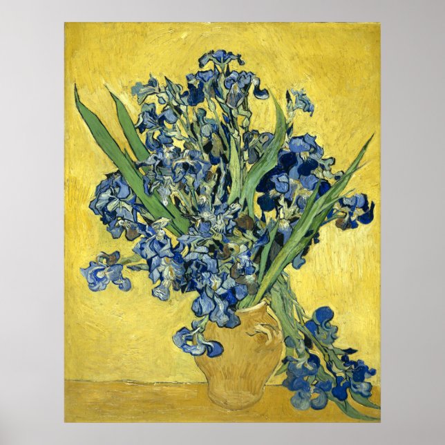 Affiche Van Gogh Still Life Vase, Irises (F678) Fine Art (Devant)