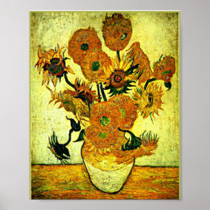 Affiche Van Gogh - Still Life Vase with 14 Sunflowers