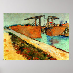 Affiche Van Gogh - The Langlois Bridge with Road