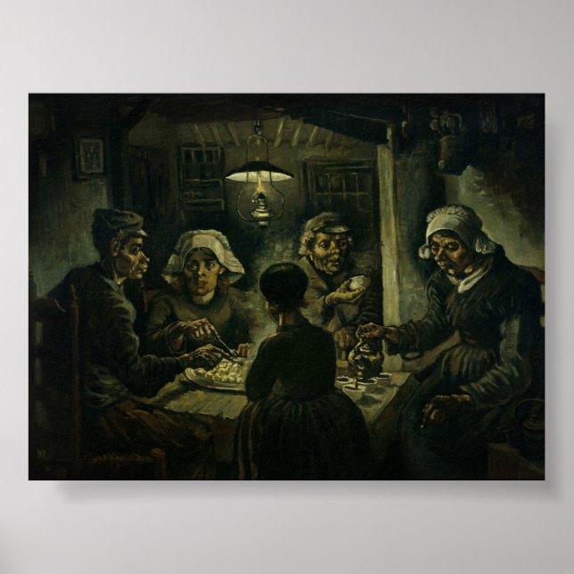 Affiche Van Gogh The Potato Eater  (Devant)