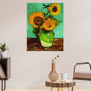 Affiche Van Gogh - Tournesols, Trois,
