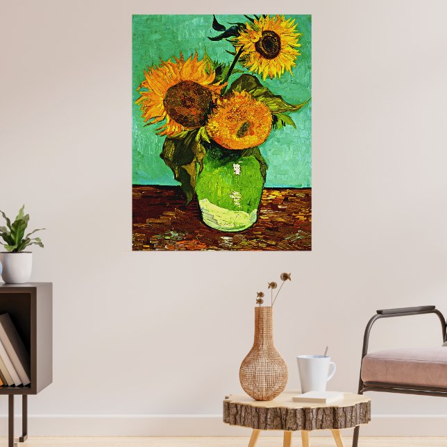 Affiche Van Gogh - Tournesols, Trois, (Salon 3)