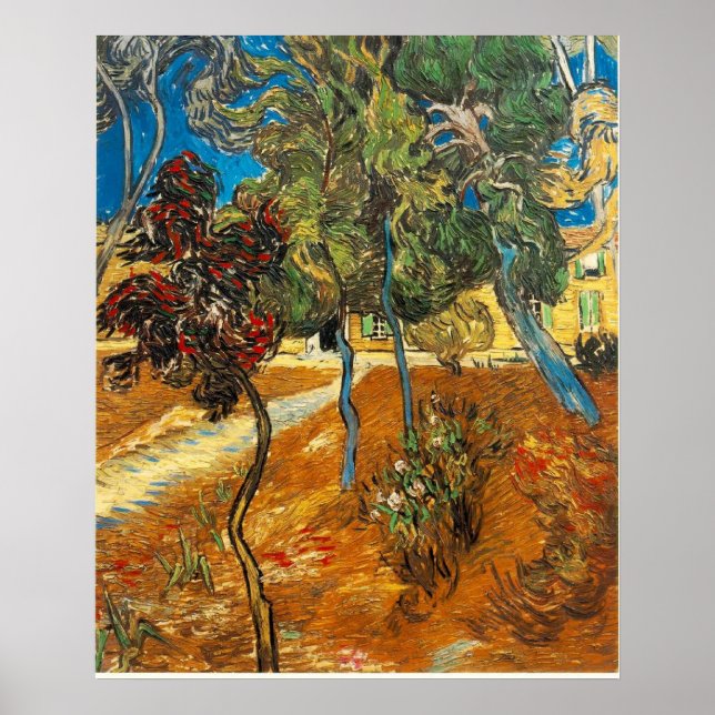 Affiche VAN GOGH - Trees in the Asylum Garden (Devant)