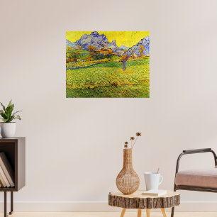 Affiche Van Gogh - Une prairie dans la montagne,