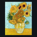 Affiche van Gogh Vase à vie morte avec douze tournesols<br><div class="desc">Douze tournesols dans un vase peint par Vincent van Gogh.</div>