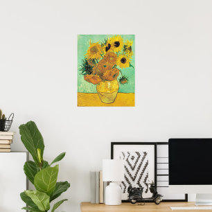 Affiche Van Gogh - Vase avec 12 Tournesols