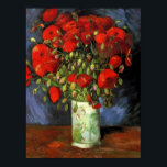 Affiche Van Gogh - Vase avec des pépites rouges<br><div class="desc">Vincent van Gogh - Vase avec des pavots rouges,  célèbre peinture.</div>