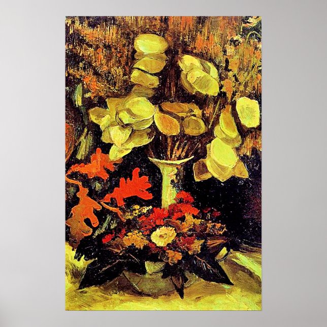 Affiche Van Gogh, Vase avec Lunaria, (Devant)