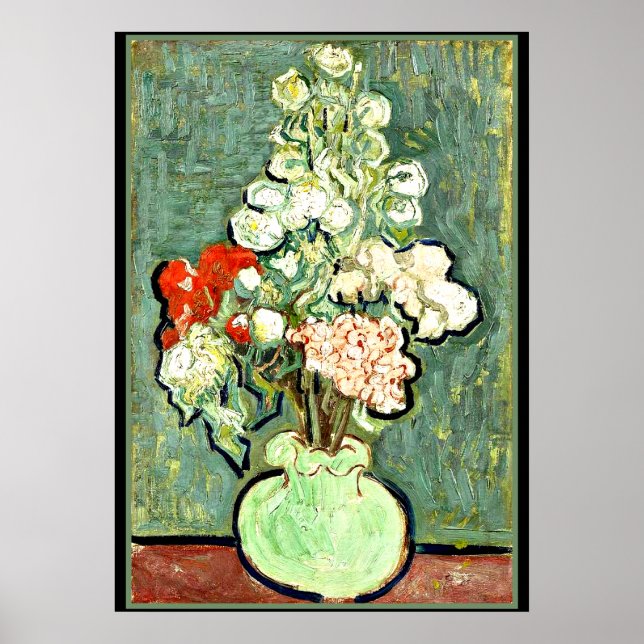Affiche Van Gogh - Vase des fleurs, 1890 (Devant)