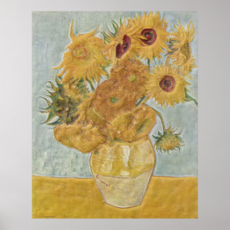 Affiche Van Gogh - Vase Douze Tournesols