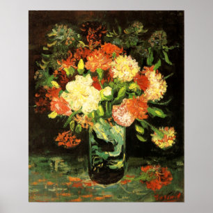 Affiche Van Gogh Vase with Carnations