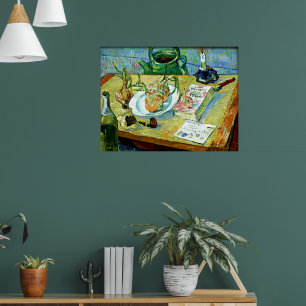Affiche Van Gogh - Vie morte avec une plaque d'oignons