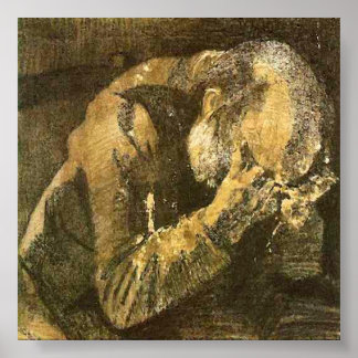 Affiche Van Gogh Vieux homme avec tête dans les mains (F99