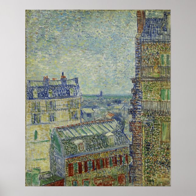 Affiche Van Gogh - View From Theo's Apartment (Devant)