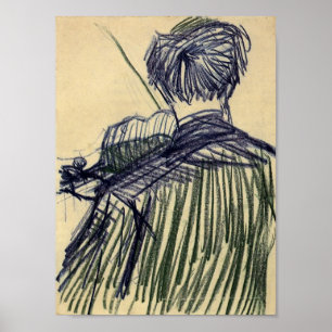 Affiche Van Gogh - Violoniste vu de l'arrière