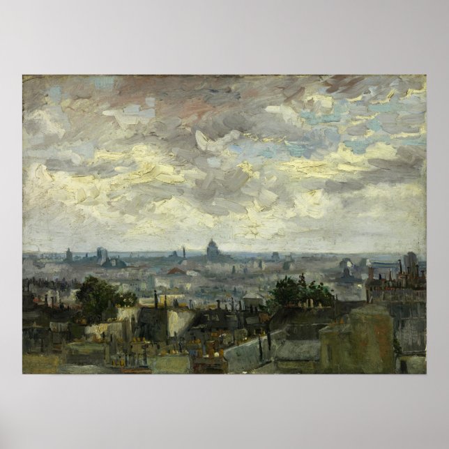 Affiche Van Gogh - Vue Sur Paris (Devant)