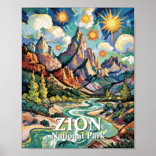 Affiche Van Gogh Zion Virgin River Patriarches Personnalis