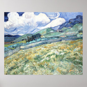 Affiche Van Gogh's Landscape from Saint-Rémy Canvas Print