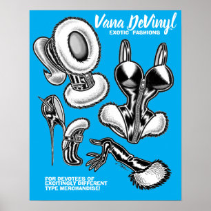 Affiche Vana DeVinyl™/Modes Exotiques/Affiche Bleue