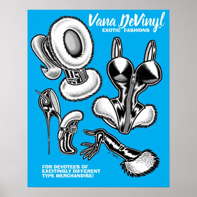 Affiche Vana DeVinyl™/Modes Exotiques/Affiche Bleue (Devant)