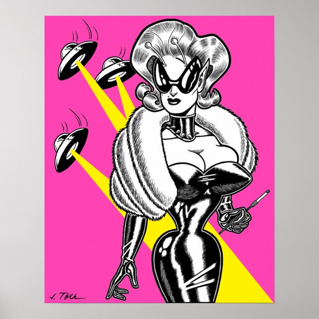 Affiche Vana DeVinyl™/UFO's and Glamour (Devant)