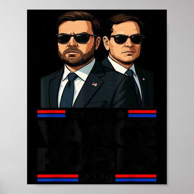 Affiche Vance Rubio 2028 J D Vance Marco Rubio Président 2 (Devant)