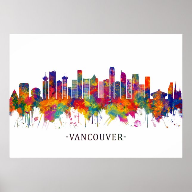 Affiche Vancouver Canada Skyline (Devant)