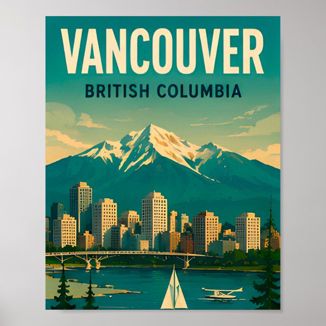 Affiche Vancouver Canada Souvenir de Voyage (Devant)