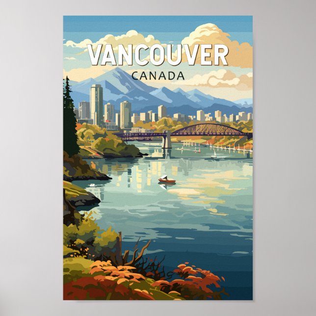 Affiche Vancouver Canada Travel Art Vintage (Devant)