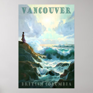 Affiche Vancouver Colombie-Britannique Canada Côte Pacifiq