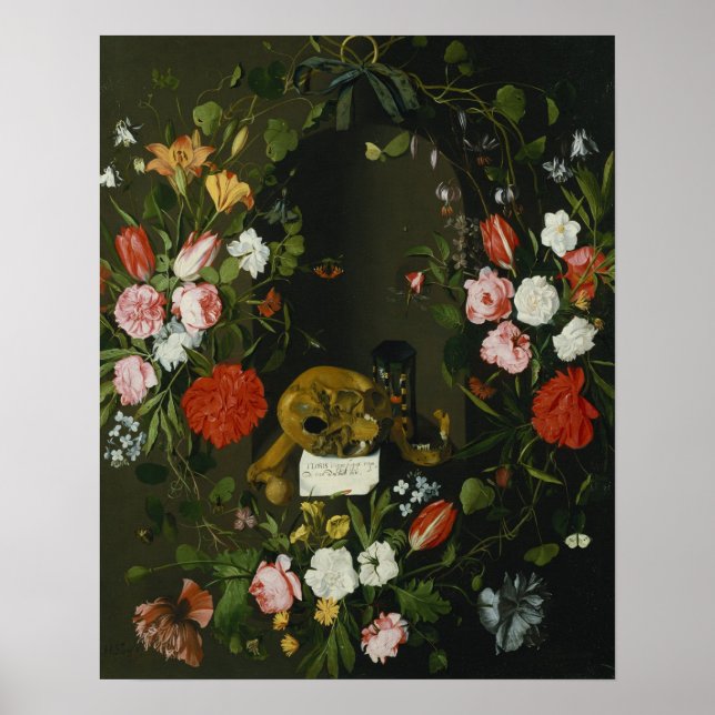 Affiche Vanitas Vie morte avec Fleurs (Devant)