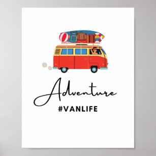 Affiche Vanlife aventure camping