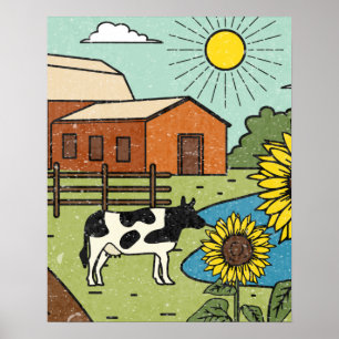 Affiche Vantage Kansas State Map Souvenir