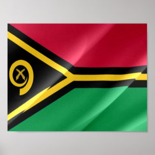 Affiche Vanuatu - Drapeau d'agitation -