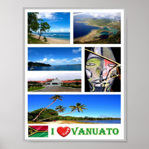 Affiche Vanuatu - I Love -