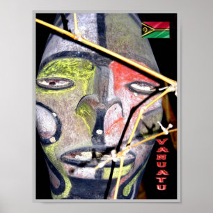 Affiche Vanuatu - Masque -