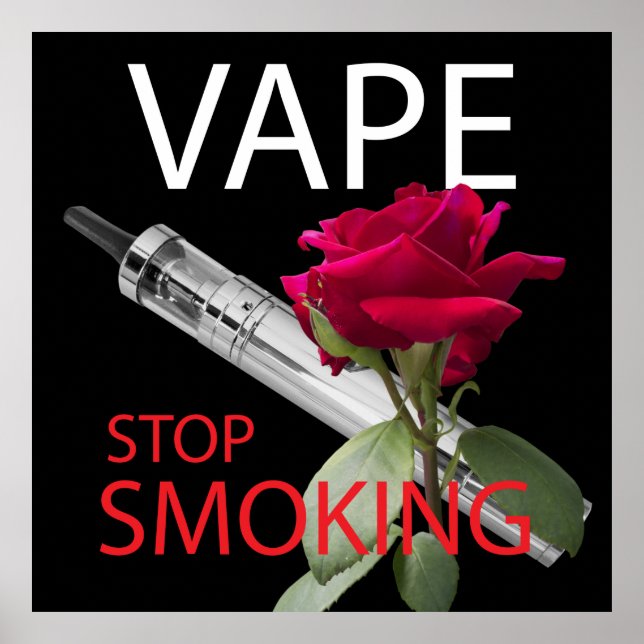 Affiche Vape. Arrêtez de fumer (Devant)