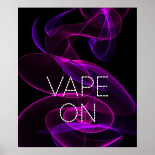 Affiche Vape sur la copie rose foncée d'affiche de fumée