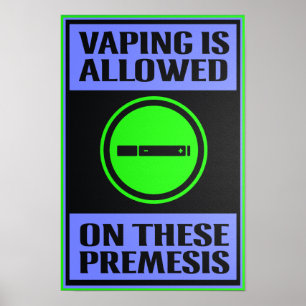 Affiche Vaping a permis sur des ces le noir de Premesis