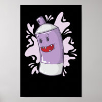 Vaporisateur de type streetart style graffiti coul